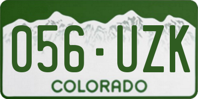 CO license plate 056UZK