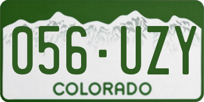 CO license plate 056UZY