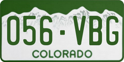 CO license plate 056VBG