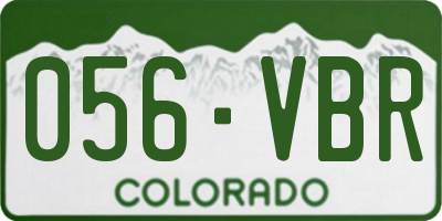CO license plate 056VBR
