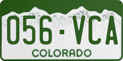 CO license plate 056VCA