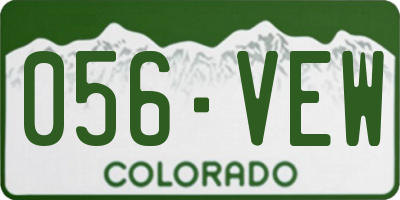 CO license plate 056VEW