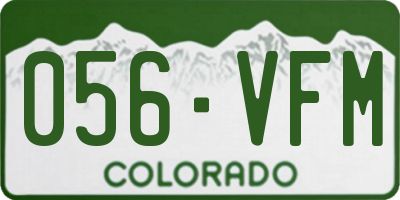 CO license plate 056VFM