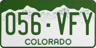 CO license plate 056VFY