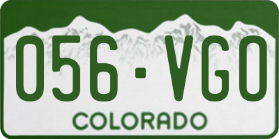 CO license plate 056VGO