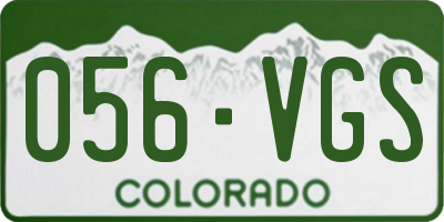 CO license plate 056VGS