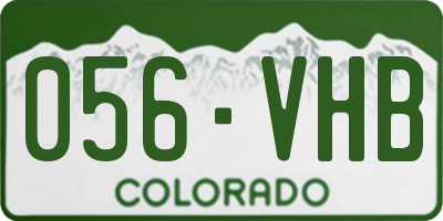 CO license plate 056VHB