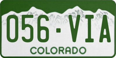 CO license plate 056VIA