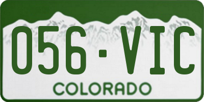 CO license plate 056VIC