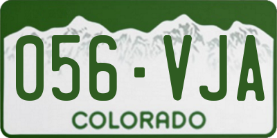 CO license plate 056VJA