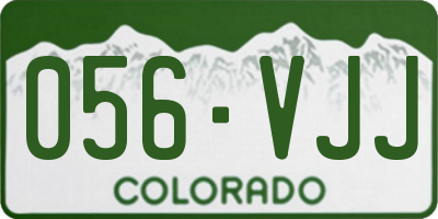 CO license plate 056VJJ