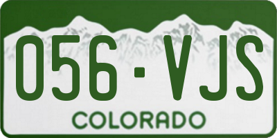 CO license plate 056VJS