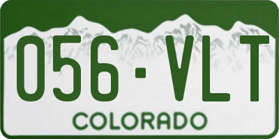 CO license plate 056VLT