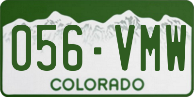 CO license plate 056VMW