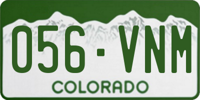 CO license plate 056VNM