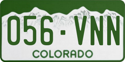 CO license plate 056VNN