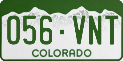 CO license plate 056VNT