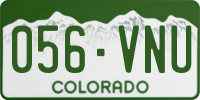 CO license plate 056VNU