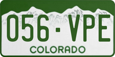 CO license plate 056VPE
