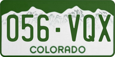 CO license plate 056VQX