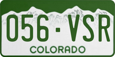 CO license plate 056VSR
