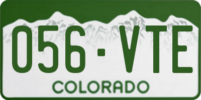 CO license plate 056VTE