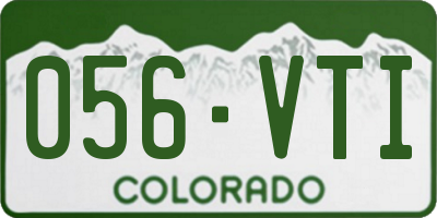 CO license plate 056VTI