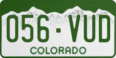 CO license plate 056VUD