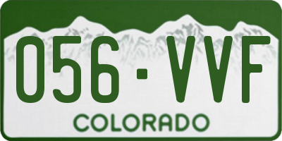 CO license plate 056VVF