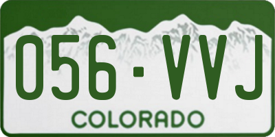CO license plate 056VVJ