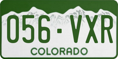 CO license plate 056VXR