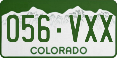 CO license plate 056VXX