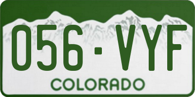 CO license plate 056VYF