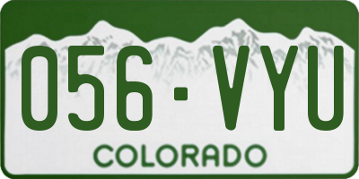 CO license plate 056VYU