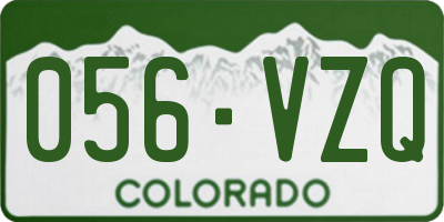 CO license plate 056VZQ