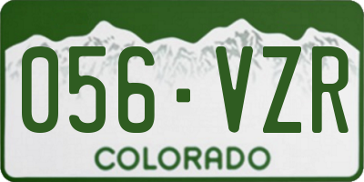 CO license plate 056VZR