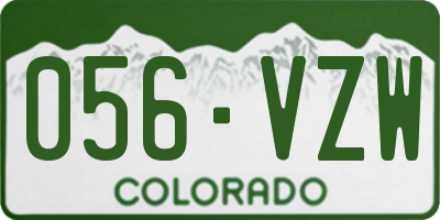 CO license plate 056VZW