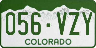 CO license plate 056VZY