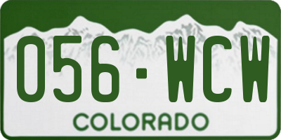 CO license plate 056WCW