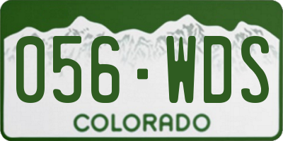 CO license plate 056WDS