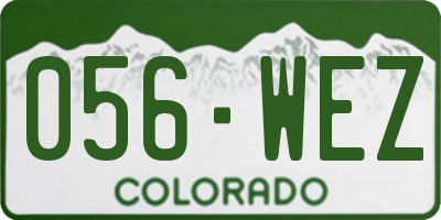 CO license plate 056WEZ