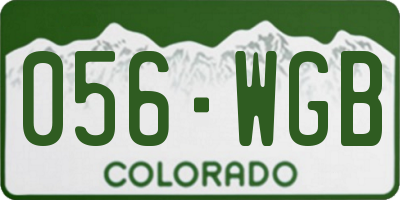 CO license plate 056WGB