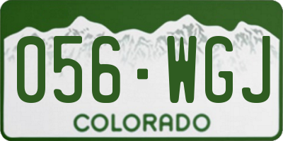 CO license plate 056WGJ