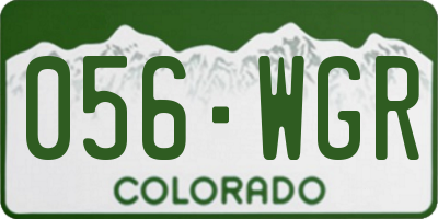 CO license plate 056WGR