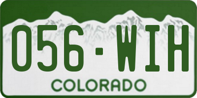 CO license plate 056WIH