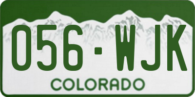 CO license plate 056WJK