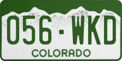 CO license plate 056WKD