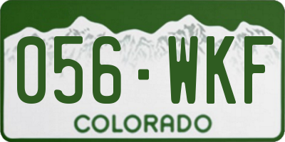 CO license plate 056WKF