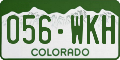 CO license plate 056WKH