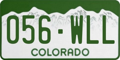CO license plate 056WLL